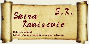 Spira Kamišević vizit kartica
